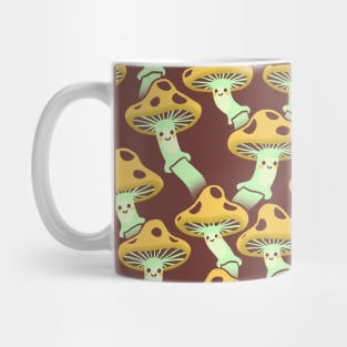 Happy Mushroom Pattern 3 Mug